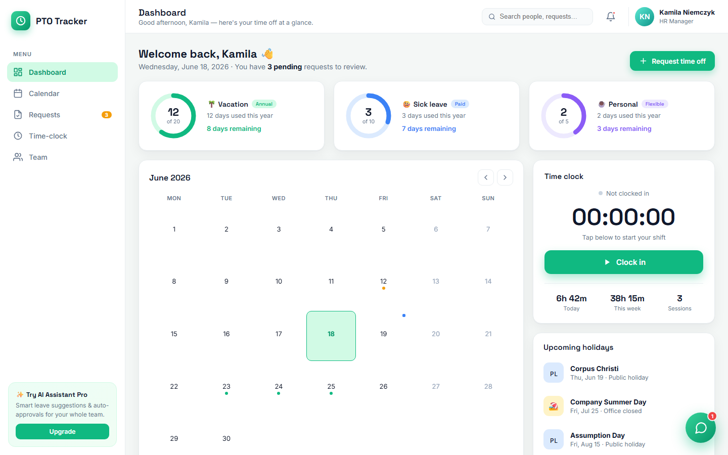 PTO Tracker